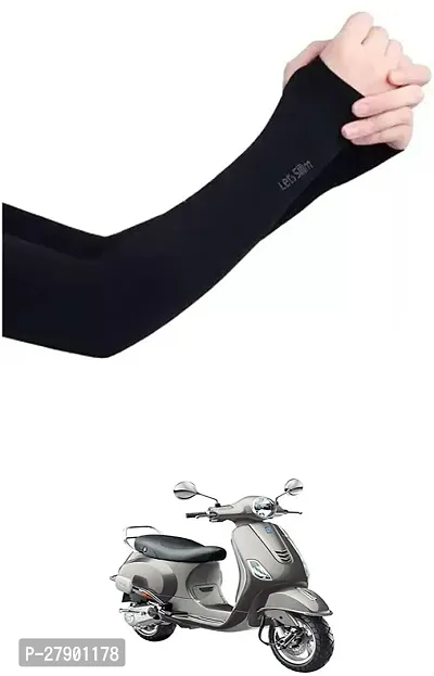 Stylish Breathable and Stretchable Arm Sleeve With Thumb Hole For Vespa Vespa VXL 125