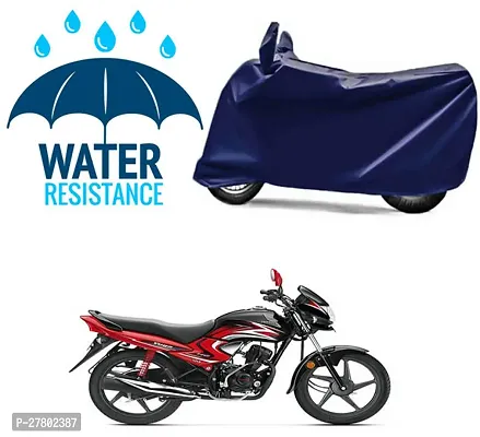 Designer Bike Body Cover Navy Blue For Honda Dream Yuga