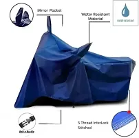 RONISH Waterproof Bike Cover/Two Wheeler Cover/Motorcycle Cover (Navy Blue) For Hero Splendor Plus-thumb3
