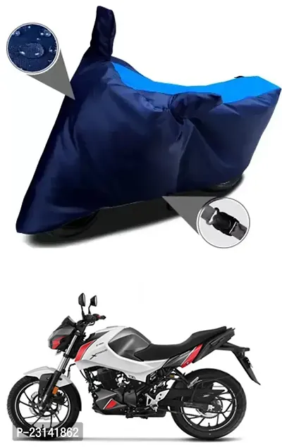 RONISH Waterproof Two Wheeler Cover (Black,Blue) For Hero Xtreme 160 R_t1-thumb0