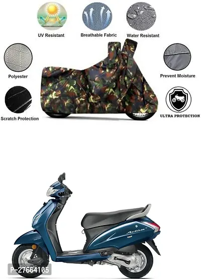 Stylish Multicoloured Polyester Honda Activa 4G Bike Cover-thumb0