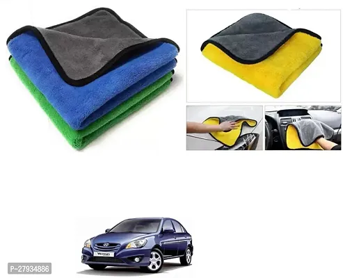 Car Cleaning Microfiber Cloth Pack Of 2 Multicolor For Hyundai Verna Transform