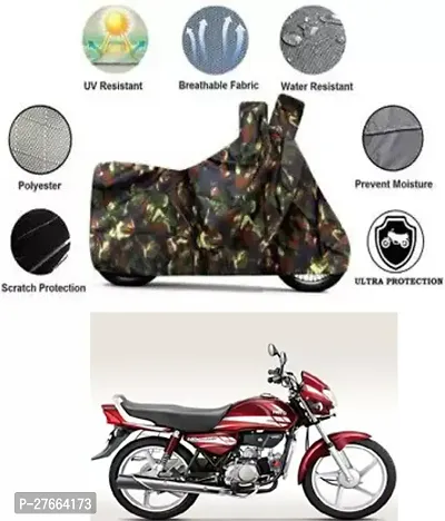 Stylish Multicoloured Polyester Hero HF Deluxe Eco Bike Cover-thumb0