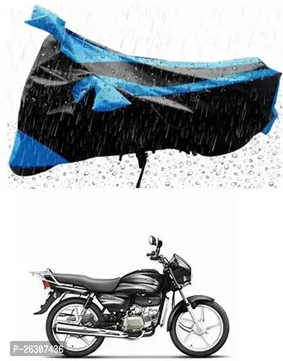 RONISH Two Wheeler Cover (Black,Blue) Fully Waterproof For Hero Splendor