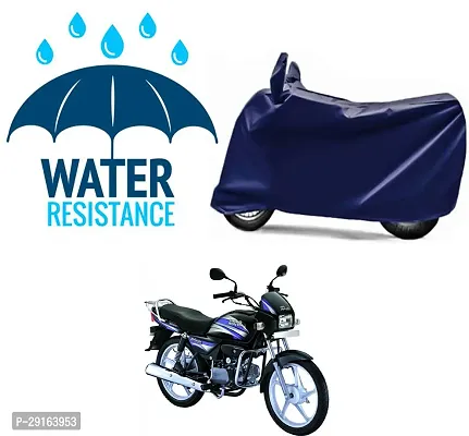 Classic Plain Two Wheeler Cover Blue For Hero Splendor Pro