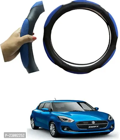 RONISH Car Steeing Cover/Black,Blue Steering Cover For Maruti Suzuki Swift