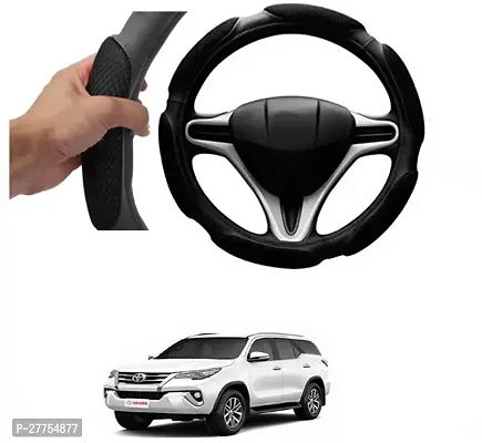 Car Steering Cover Black 6G Skidproof For Toyota Fortuner