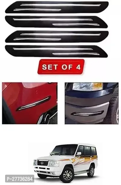 Protective Silicone Car Bumper Protector Guard For Tata Sumo-Pack Of 4-thumb0