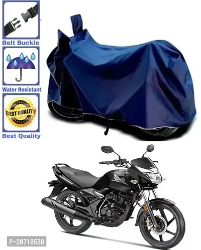 RONISH Waterproof Bike Cover/Two Wheeler Cover/Motorcycle Cover (Navy Blue) For Honda Unicorn-thumb0