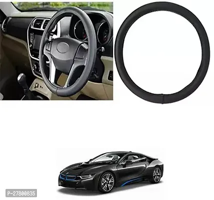 Designer Car Steering Cover Round Black For Universal For Car I8-thumb0