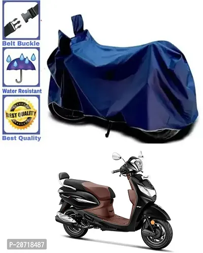 RONISH Waterproof Bike Cover/Two Wheeler Cover/Motorcycle Cover (Navy Blue) For Hero Pleasure+ 110