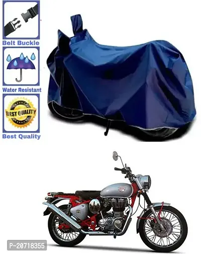 RONISH Waterproof Bike Cover/Two Wheeler Cover/Motorcycle Cover (Navy Blue) For Royal Enfield Bullet Trials 350