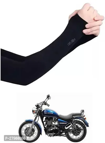 Stylish Breathable and Stretchable Arm Sleeve With Thumb Hole For Royal Enfield Thunderbird 350