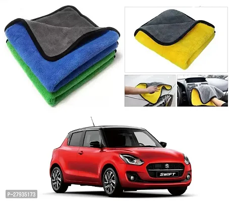 Car Cleaning Microfiber Cloth Pack Of 2 Multicolor For Maruti Suzuki Swift RS