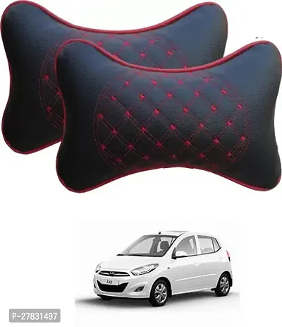 Stylish Car Neckrest Pillow Diamond Print Black For Hyundai i10