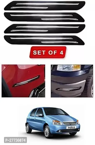 Protective Silicone Car Bumper Protector Guard For Tata Indicab-Pack Of 4-thumb0