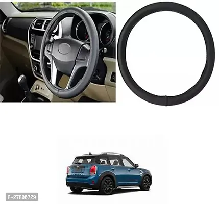 Designer Car Steering Cover Round Black For Universal For Car Cooper Se-thumb0