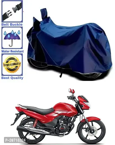 RONISH Waterproof Bike Cover/Two Wheeler Cover/Motorcycle Cover (Navy Blue) For Hero Achiever-thumb0