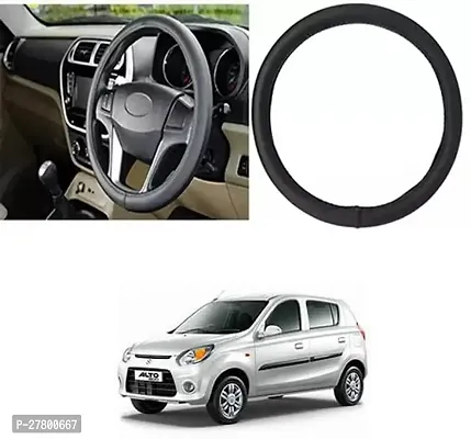 Designer Car Steering Cover Round Black For Maruti Suzuki Alto 800