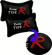 Comfortable Car Neckrest Pillow Type-R Print Black For Universal For Car Cooper-thumb3