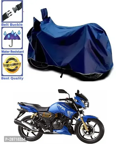 RONISH Waterproof Bike Cover/Two Wheeler Cover/Motorcycle Cover (Navy Blue) For TVS Apache 150