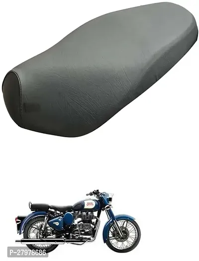 Two Wheeler Seat Cover Black For Royal Enfield Bullet-thumb0