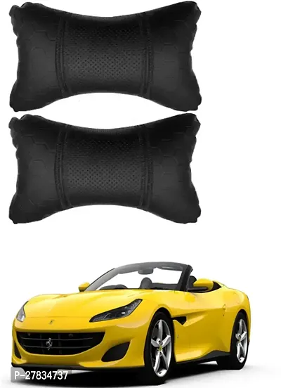 Comfortable Car Neckrest Pillow Black Football Design For Ferrari Portofino