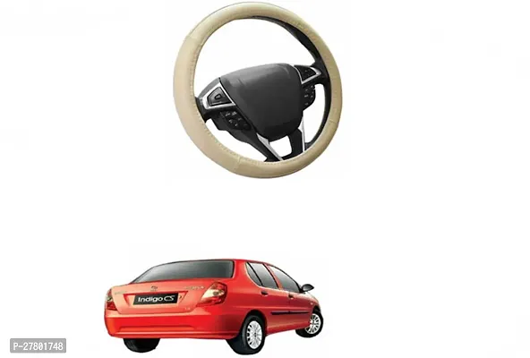 Designer Car Steering Cover Round Beige For Tata Indigo Cs