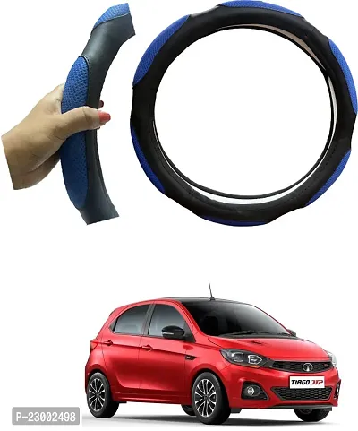 RONISH Car Steeing Cover/Black,Blue Steering Cover For Tata Tiago JTP