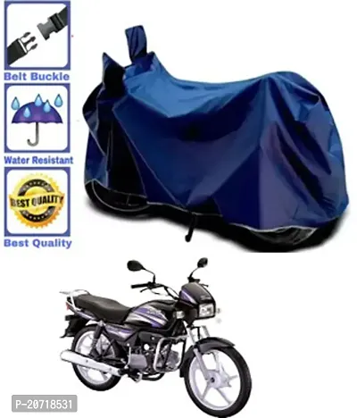 RONISH Waterproof Bike Cover/Two Wheeler Cover/Motorcycle Cover (Navy Blue) For Hero Splendor