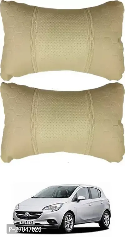 Stylish Car Neckrest Pillow Football Design Beige For Universal For Car Corsa