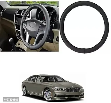 Designer Car Steering Cover Round Black For Bmw Alpina B7-thumb0