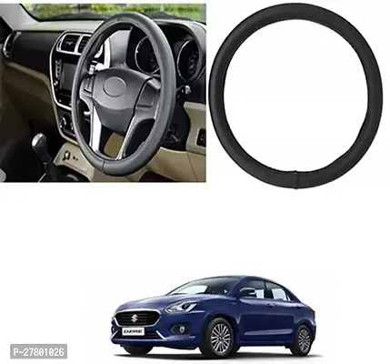 Designer Car Steering Cover Round Black For Maruti Suzuki Swift Dzire-thumb0