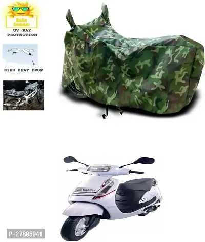 Designer Bike Body Cover Jungle Green For Mahindra Duro 125