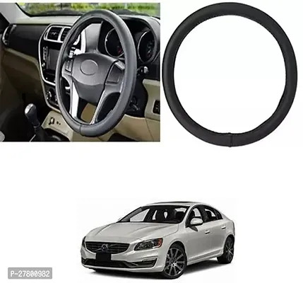 Designer Car Steering Cover Round Black For Volvo S60