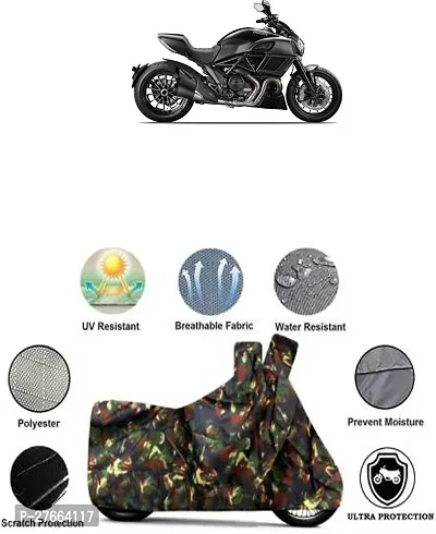 Stylish Multicoloured Polyester Ducati Diavel Bike Cover