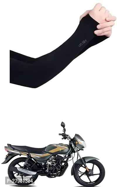 Stylish Breathable and Stretchable Arm Sleeve With Thumb Hole For Bajaj CT100