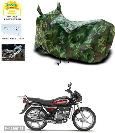 Designer Bike Body Cover Jungle Green For Hero Motocorp Splendor Plus-thumb0