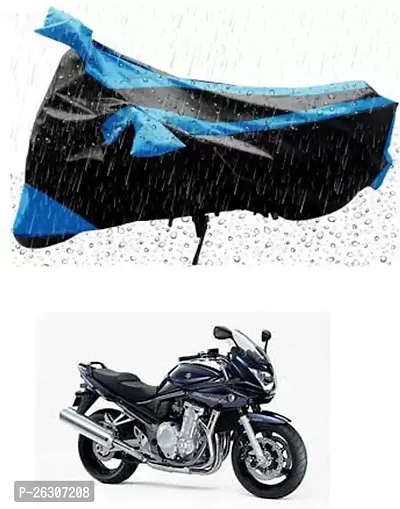 RONISH Two Wheeler Cover (Black,Blue) Fully Waterproof For Suzuki Bandit