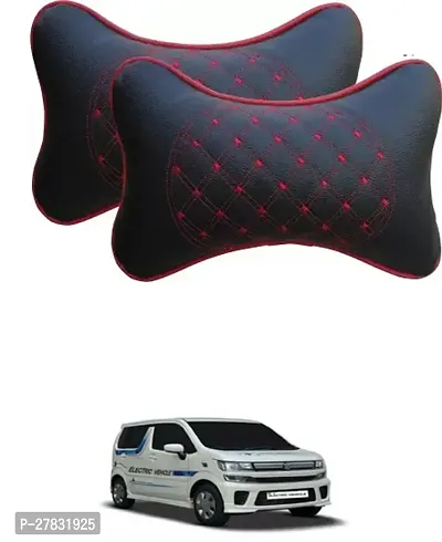 Stylish Car Neckrest Pillow Diamond Print Black For Maruti Suzuki WagonR Electric Vehicle