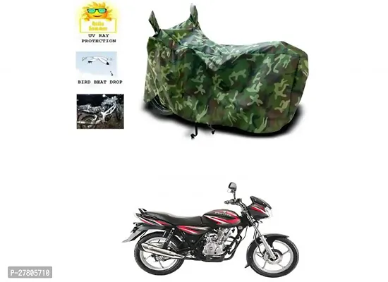 Designer Bike Body Cover Jungle Green For Bajaj Discover