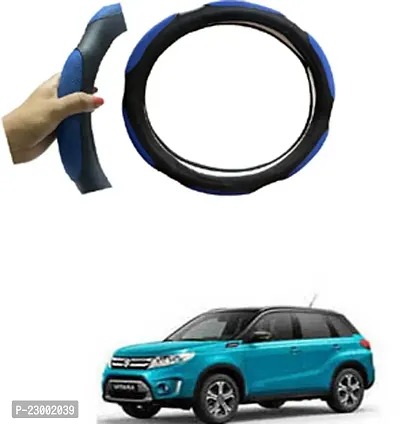 RONISH Car Steeing Cover/Black,Blue Steering Cover For Maruti Suzuki Grand Vitara-thumb0