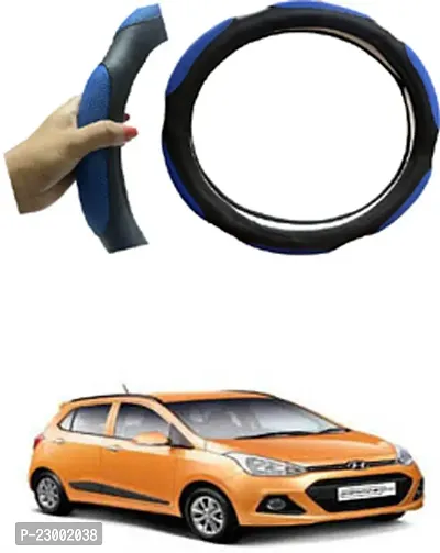 RONISH Car Steeing Cover/Black,Blue Steering Cover For Hyundai Grand i10-thumb0