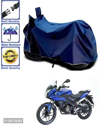 RONISH Waterproof Bike Cover/Two Wheeler Cover/Motorcycle Cover (Navy Blue) For Bajaj Pulsar AS 150-thumb0