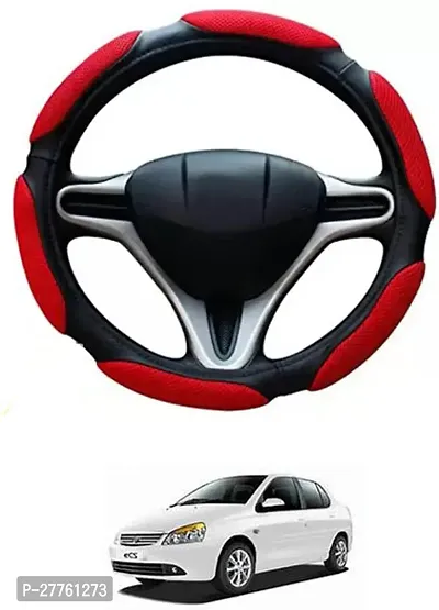 Car Steering Cover Red Black 6G Better Grip For Tata Indigo eCS-thumb0