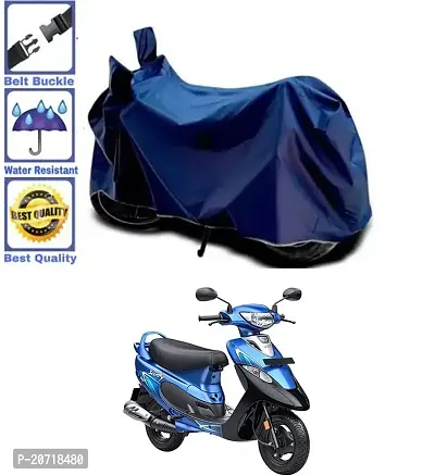 RONISH Waterproof Bike Cover/Two Wheeler Cover/Motorcycle Cover (Navy Blue) For TVS Pep Plus