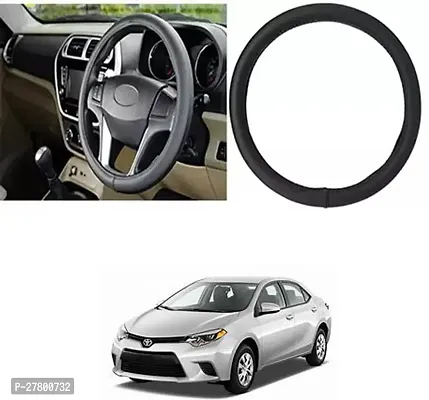 Designer Car Steering Cover Round Black For Toyota Corolla