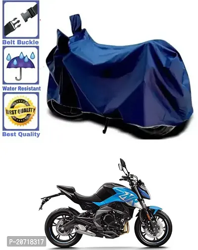 RONISH Waterproof Bike Cover/Two Wheeler Cover/Motorcycle Cover (Navy Blue) For CFMoto 400NK-thumb0