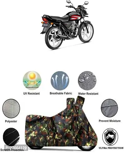 Stylish Multicoloured Polyester Honda CD Bike Cover