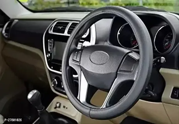 Designer Car Steering Cover Round Black For Maruti Suzuki Swift Dzire-thumb2